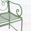 Banc de jardin élégant avec dossier décoratif recourbé, siège double et fabrication en fer résistant aux intempéries pour une assise confortable