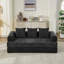 Canapé-lit convertible polyvalent, plancher en chenille noir pour la chambre à coucher, conception modulaire personnalisable, éponge de haute qualité, conception compacte à 3 niveaux, sans assemblage, housse de matelas pliable et antidérapante-1592798533