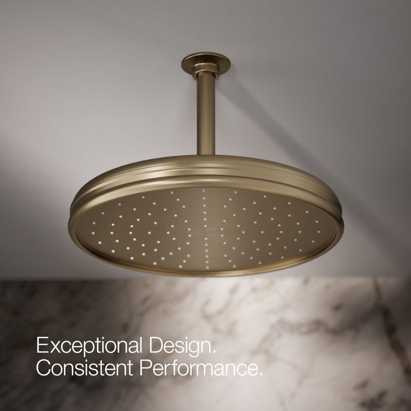 Rain Fixed Shower Head, Vibrant Brushed Bronze