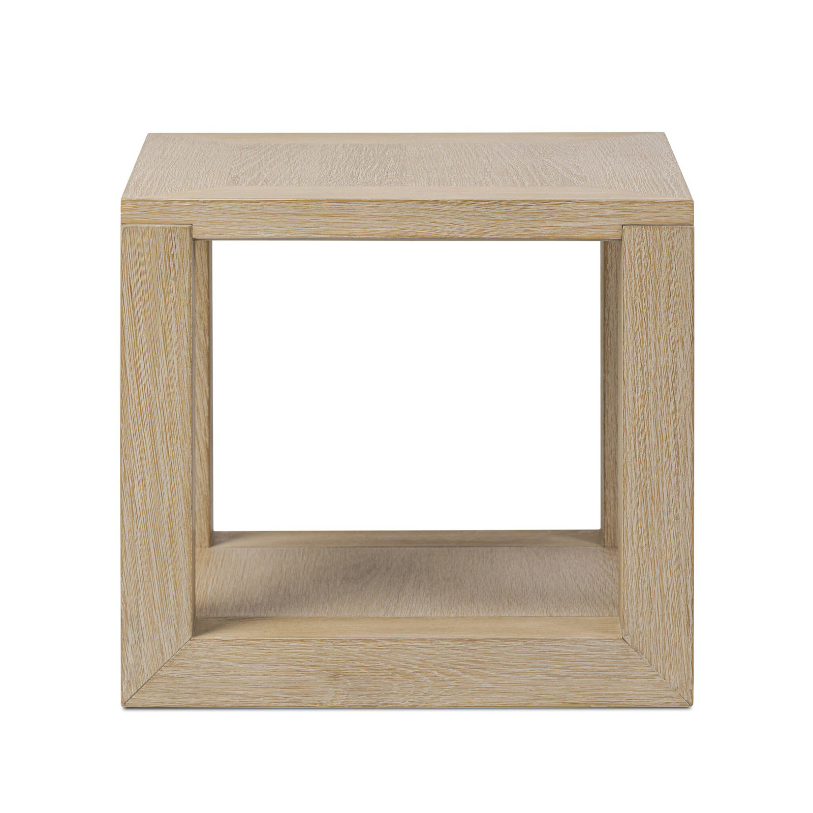 Edison End Table- Veneer, Bleached Oak