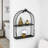 Sophronia Two Tier Vintage Style Metal Wall Shelf