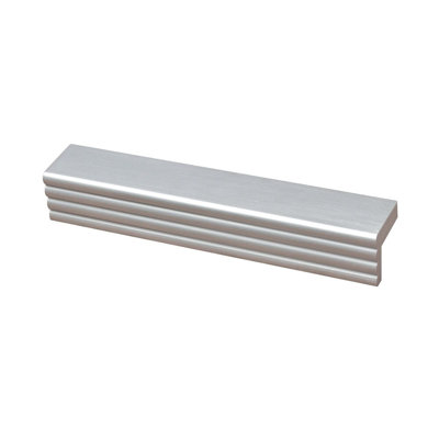 Outwater 7 Pack Satin Aluminum Cabinet And Drawer Pulls – 128Mm (5.04") Center To Center, Modern Series Design