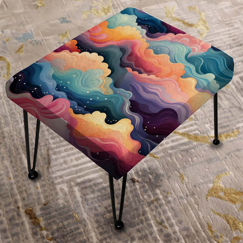 Multicolor Mystical Journey - Abstract Rectangle Ottoman