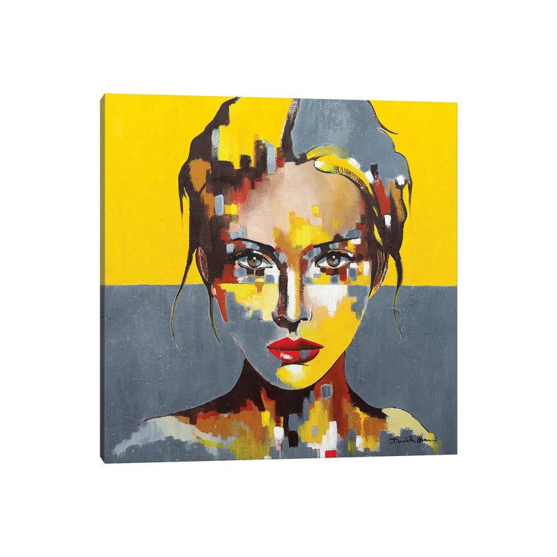 Portrait XVI - II by Donatella Marraoni - Wrapped Canvas Painting, 30.48 cm H x 30.48 cm W