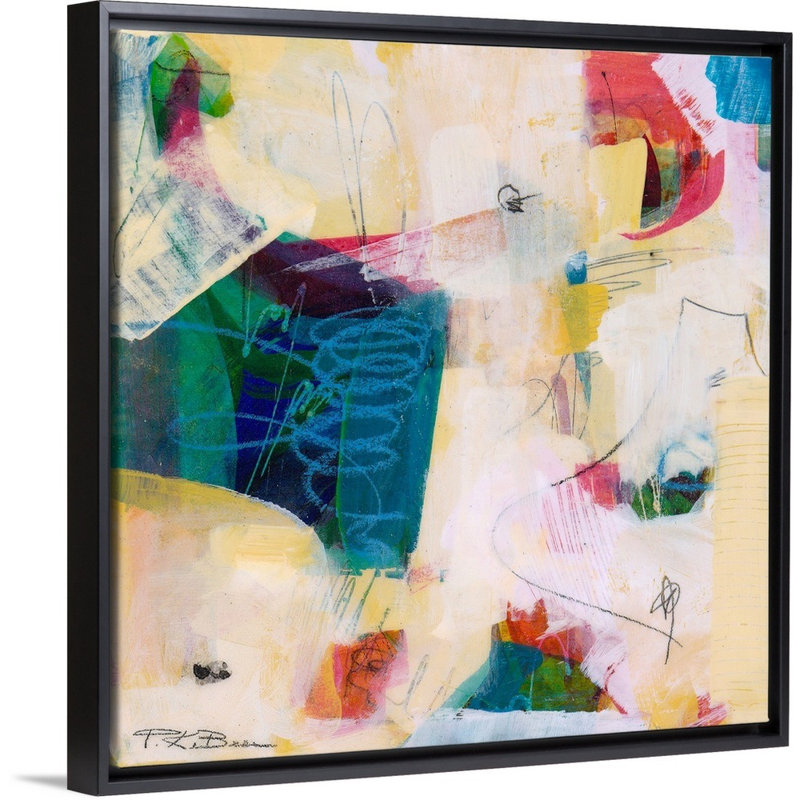 «Oide 2» par Pamela K. Beer - reproduction d'art sur toile, Cadre noir, H 18 po x l 18 po x P 1,75 po