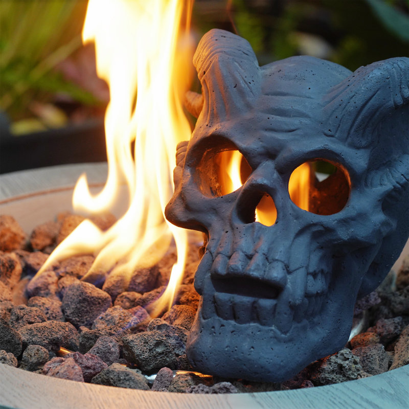 Colfin Fireproof Human Skull for Fire Pits