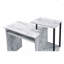 Computer Desk with Antique White & Black Finish-1357232535