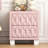Elegant Velvet Nightstand With 2 Drawers And Crystal Handle, Storage Bedside Table With Button-Tufted Design-1180158483