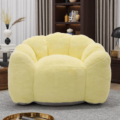 Canapé Lotus Méridienne rembourrée de mousse sans assemblage avec anneau de traction et base antidérapante, mousse à mémoire de forme haute densité pour le salon, la chambre à coucher et le dortoir