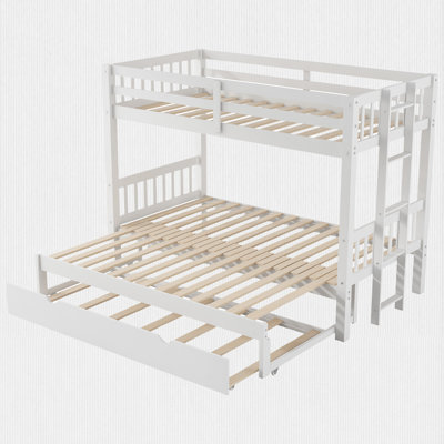 Twin Over Double Twin Bunk With Trundle