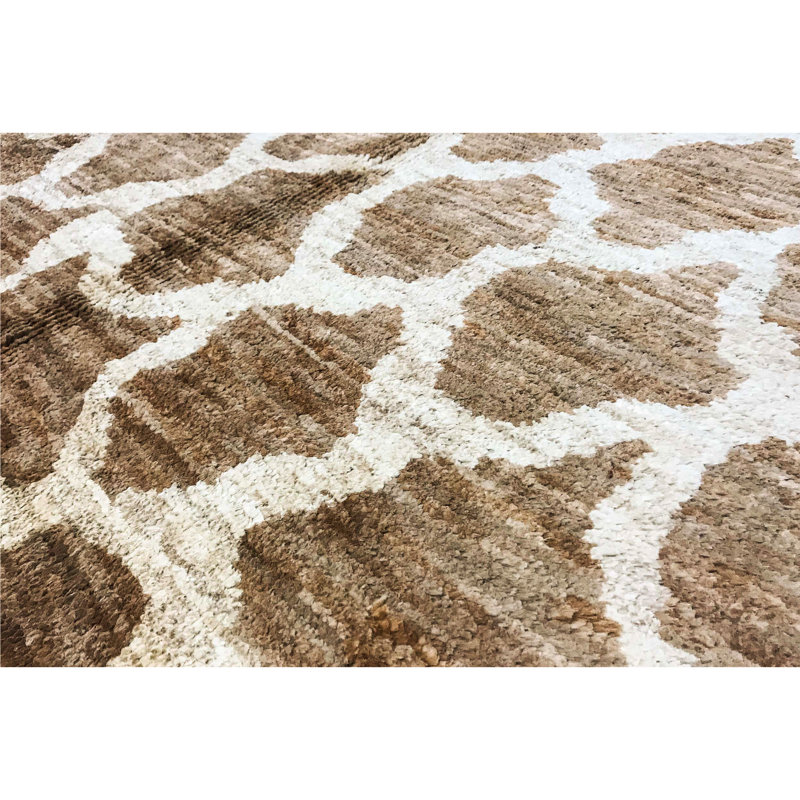 Hand-Knotted High-Quality Brown Area Rug