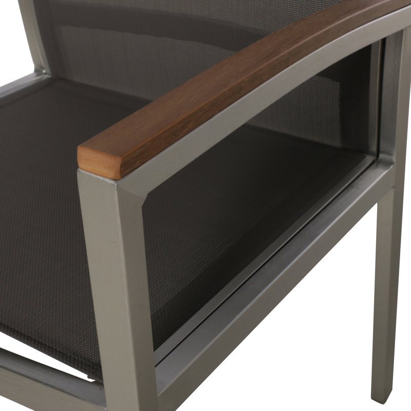 Zheko Patio Dining Armchair, Grey