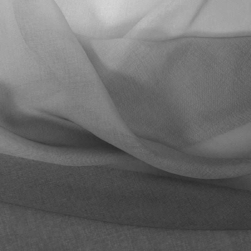 2 Panels Ombre Sheer Curtains Faux Linen Semi Voile Gradient Farmhouse Style Curtains, Grommet Top Window Drape Panels for Bedroom and Living Room