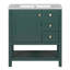 Armoire de meuble-lavabo de style transitionnel 30 po avec lavabo en céramique-2062027169