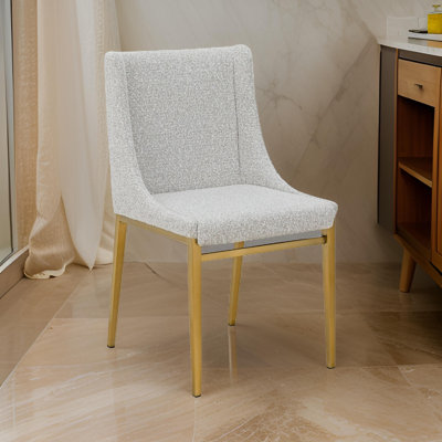 Chaise d'appoint en métal gris Yelissa