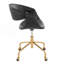Chaise de travail en métal doré et similicuir-1956858683