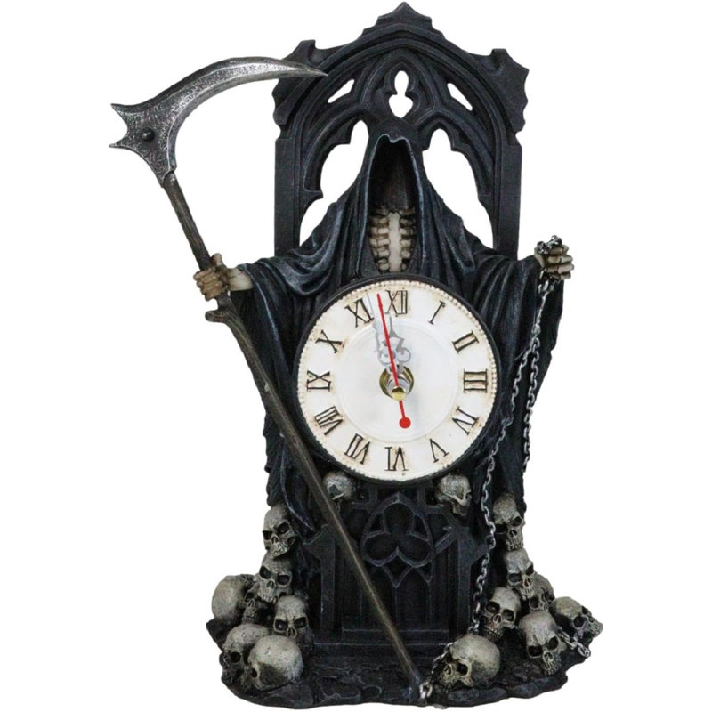 Figurine noire horloge de table