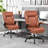Marama Ergonomic Leather Office Chair with Flip-Up Armrests-544200755