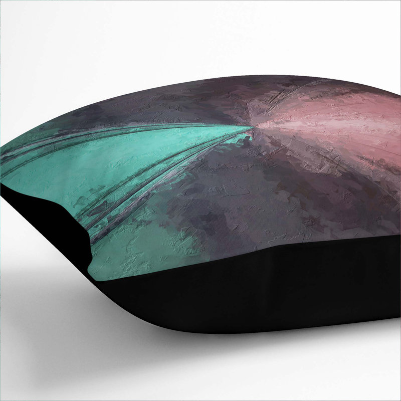 Abstract Square Throw Cushion, Black, 40cm H x 40cm W x 15cm D