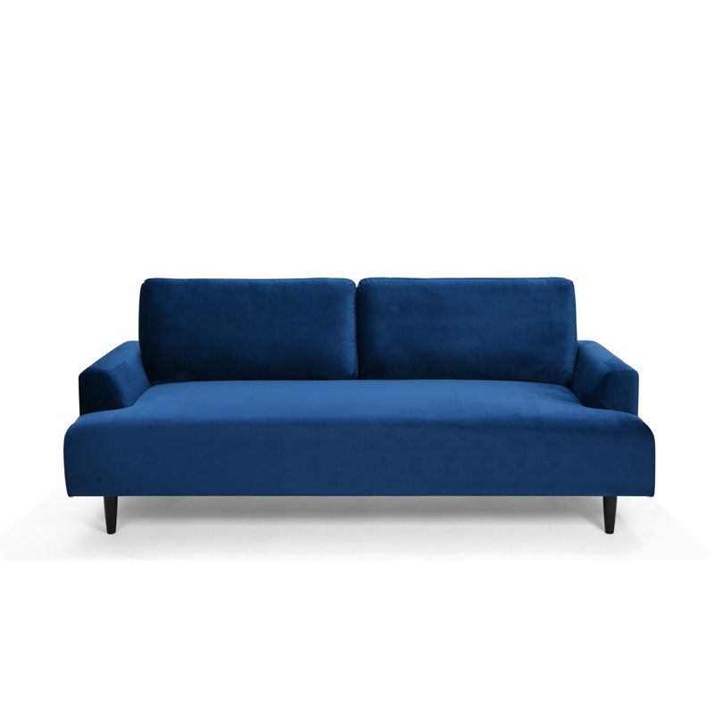 Akeam 3 Seater Velvet Sofa, Blue