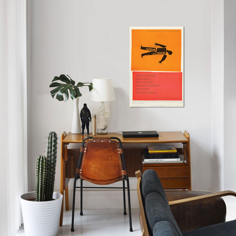 « anatomie of a murder 1959 », affiche rétro sur toile, H 18 po x l 12 po x P 1,5 po, Toile tendue, Pas de tapis