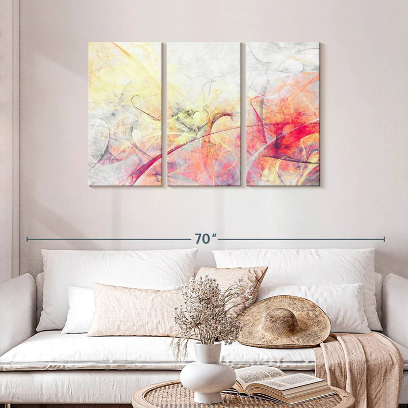 Avery, couleurs douces et abstraites, H 28 po x l 45 po