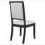Chaises d'appoint rembourrées crème et noires (ensemble de 2)