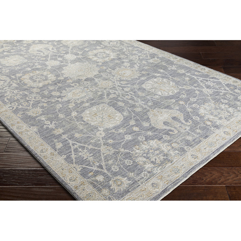 Tapis gris / bleu Garlef, Rectangle 12 pi x 15 pi