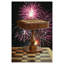 Table de jeu d'échecs réversible en cerisier avec plateau de jeu 3 en 1 et tiroirs de rangement Bishop - table multi-jeux pour salle de jeux