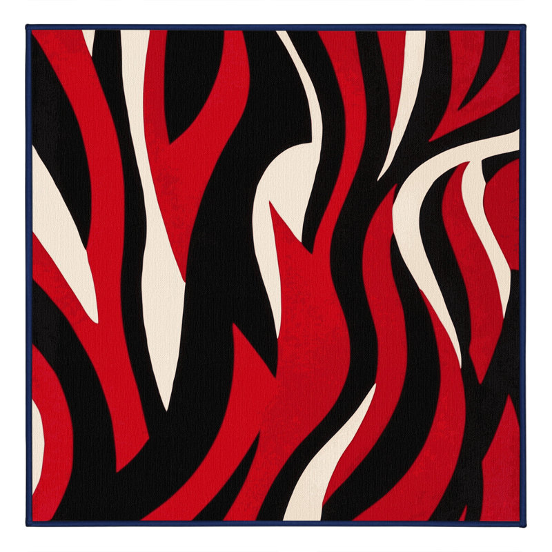 Cerise Sparks Rug, Square 7'