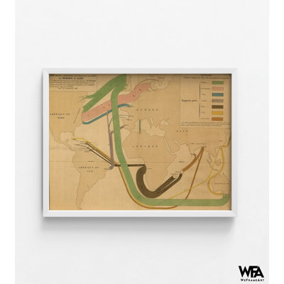 «World Emigre Patterns 1862» par Vintage Cartes, art mural bureau d'avocat, décor de salle d'attente de bureau d'immigrant, cadeau pour avocat d'avocat