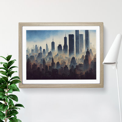 Watercolour New York Skyline Vol.2 - Framed Print