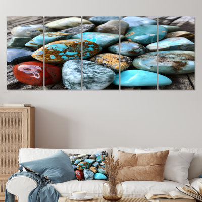 Ensemble de 5 roches turquoise et spirituelles
