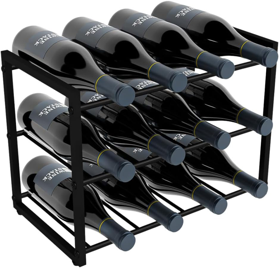 Modern Counter Wine Rack Ebern Designs Wine Stack Modern Metal Countertop Wine Rack - Wayfair Canada