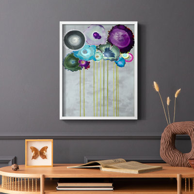 Silver Bouquet Framed Print - Solid Wood