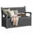 100 Gallon Lockable Resin Storage Bench Outdoor Deck Box Durable Patio Furniture Storage Organization-133780162