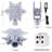 Christmas Tree Topper Lighted With 6 Projection Modes, 9.6” Hollowed Snowflake Tree Topper With Silver Spangles Plug In For Indoor Home Xmas New Year Party Holiday Night Tree Decor