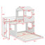 Lit superposé en bois, lit mezzanine avec maisonnette, maison de campagne, échelle et garde-corps-1026610911