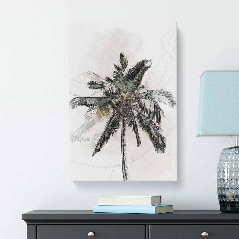 Cuban Palm Tree in Abstract - Wrapped Canvas, 76cm H x 50cm W x 3cm D
