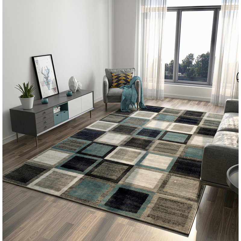 Tapis intérieur / extérieur en laine Ashlinn, Rectangle 8 pi x 11 pi