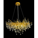 Iqarar 15 - Light Teardrop Modern Linear Chandelier with Crystal Accents