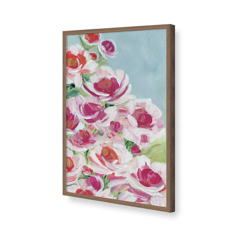 «Peony Meadow» par Yvette St. Amant, reproduction d'art, H 24 po x l 18 po, Brun