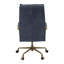Chaise de bureau en cuir gris