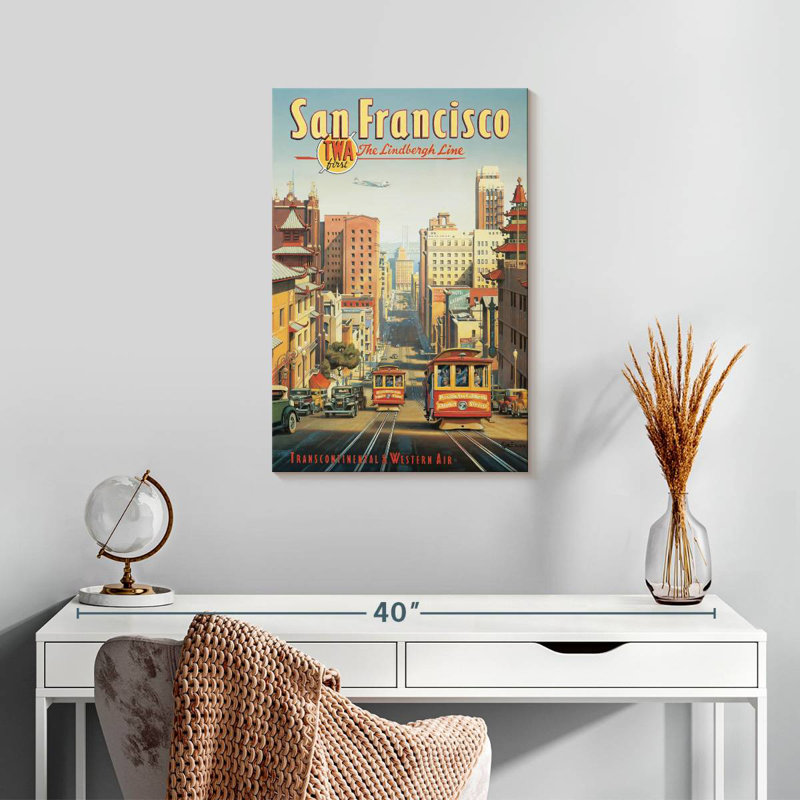 La ligne Sirber Lindertgh, San Francisco, Californie, H 24 po x l 16 po