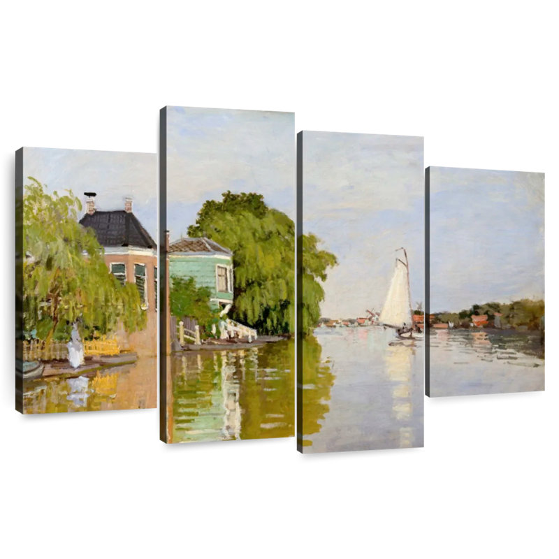 Hannes, maisons sur l'Achterzaan, 1871, H 32 po x l 52 po