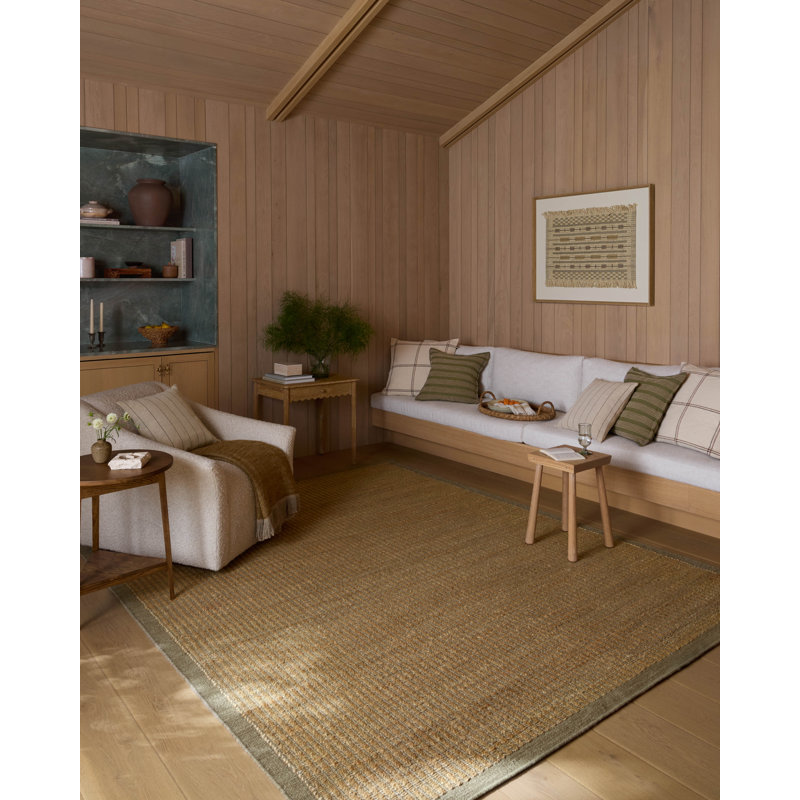 Amber Lewis x Loloi Lilah Natural / Grey Area Rug, Rectangle 9'3" x 13'
