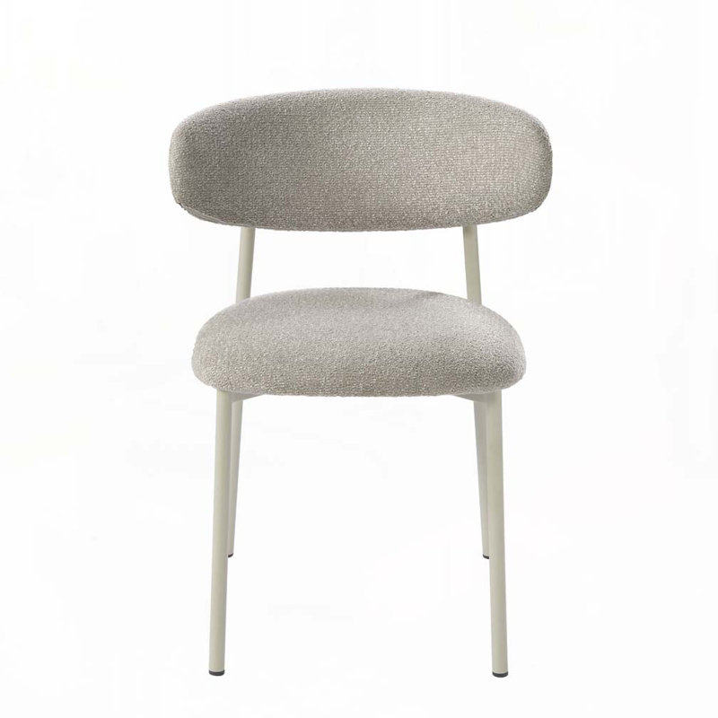 Ensemble de chaises de salle à manger rembourrées en tissu avec dossier rembourré, 4 pieds