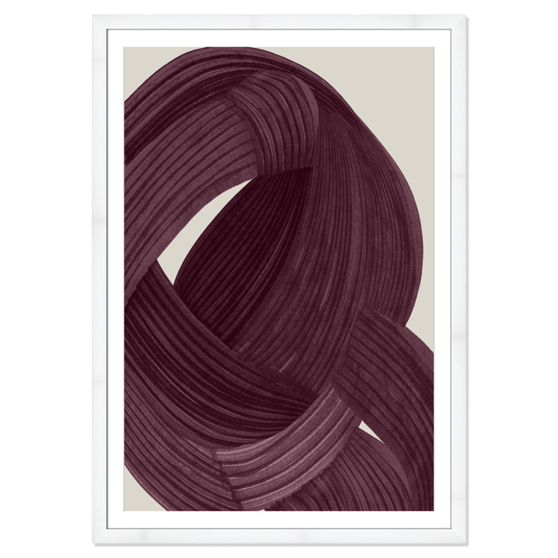 «Tangle in Aubergine II» par Casa Fine Arts, 39'' W x 55'' H, Imprimé mat, Satin White