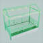 Structure de lit simple pour enfants avec toit, construction en métal robuste, sans sommier, vert riche