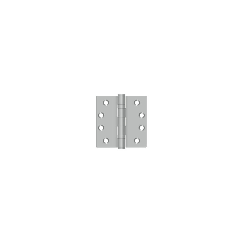 Deltana SS44BU32 4" x 4" Square Hinge Polished Stainless Steel Pair, Satin